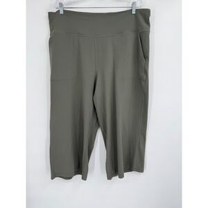 Lululemon Align‎ Wide Leg Super-High-Rise Crop 23" Grey Sage Sz 20